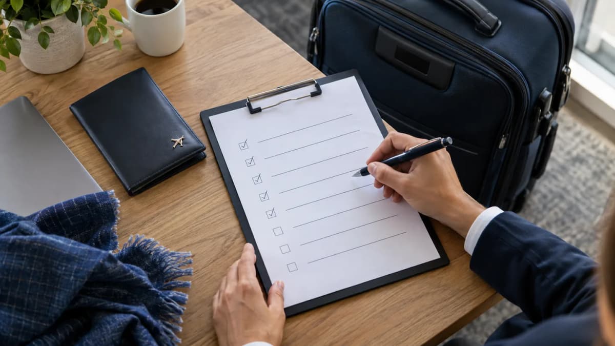 Pre-trip compliance checklist for UK business travel